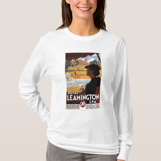 T-shirts Termas reais, poster do trilho da água potável da (Frente)