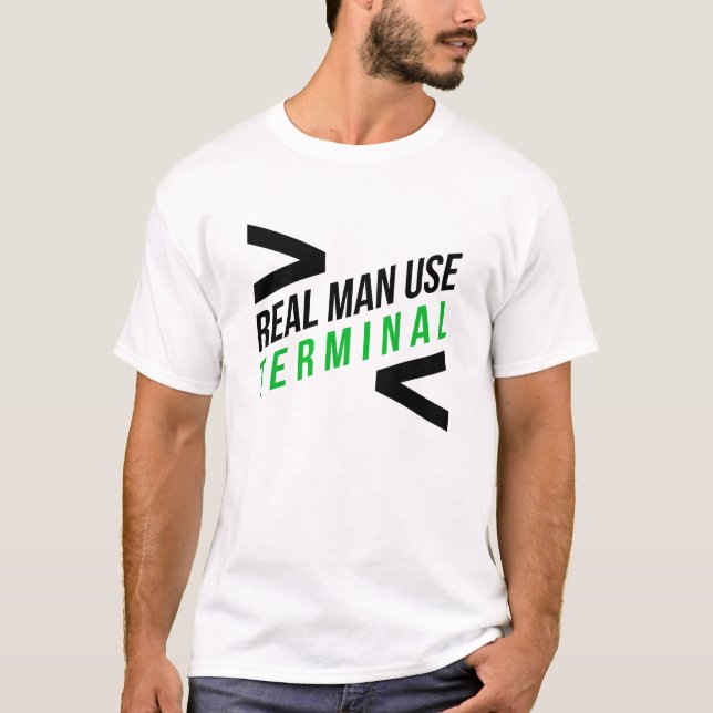 T-shirts Terminal real do uso dos homens (Frente)