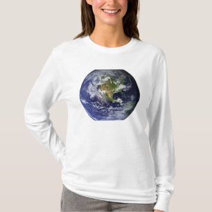 T-shirts Terra completa que mostra America do Norte