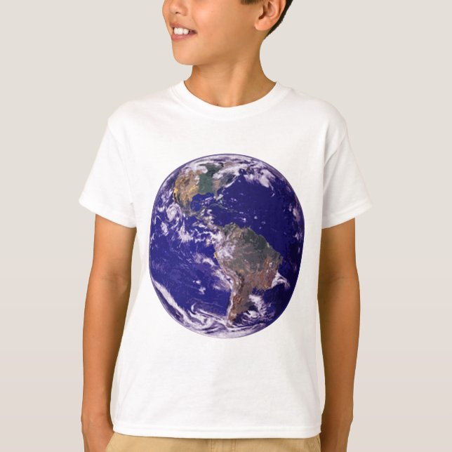 T-shirts Terra do planeta (Frente)