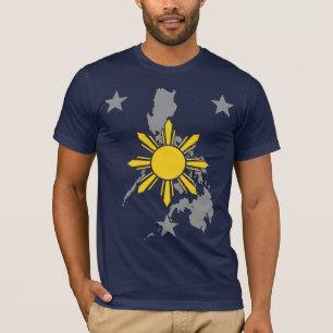 T-shirts Terra filipino da estrela de Sun