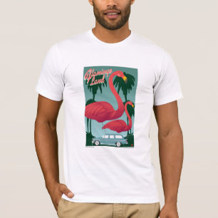 T-shirts Terra-T-camisa do flamingo