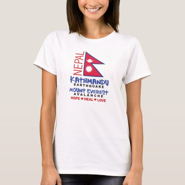T-shirts Terremoto de Nepal (Frente)
