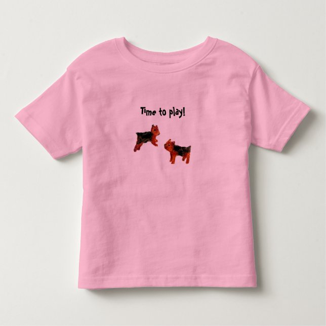T-shirts Terrier Cute Dog Art (Frente)