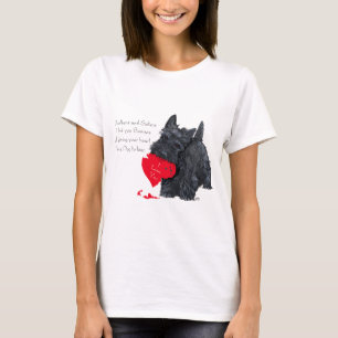 T-shirts Terrier Escocês Brincalhão Lamento de Dia dos Namo