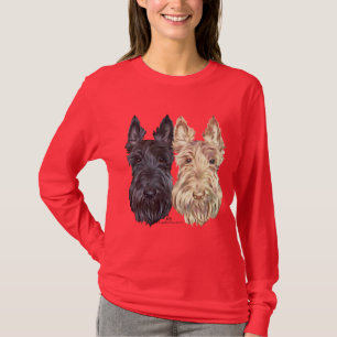T-shirts Terriers Escoceses Pretos e Trigo