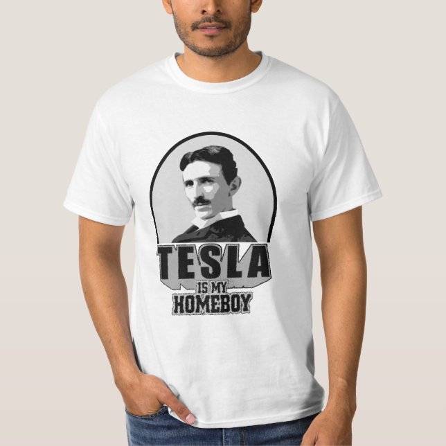 T-shirts Tesla é meu ficar em casa (Frente)