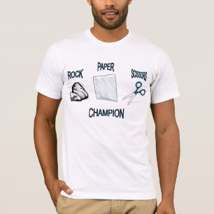 T-shirts tesouras de papel da rocha