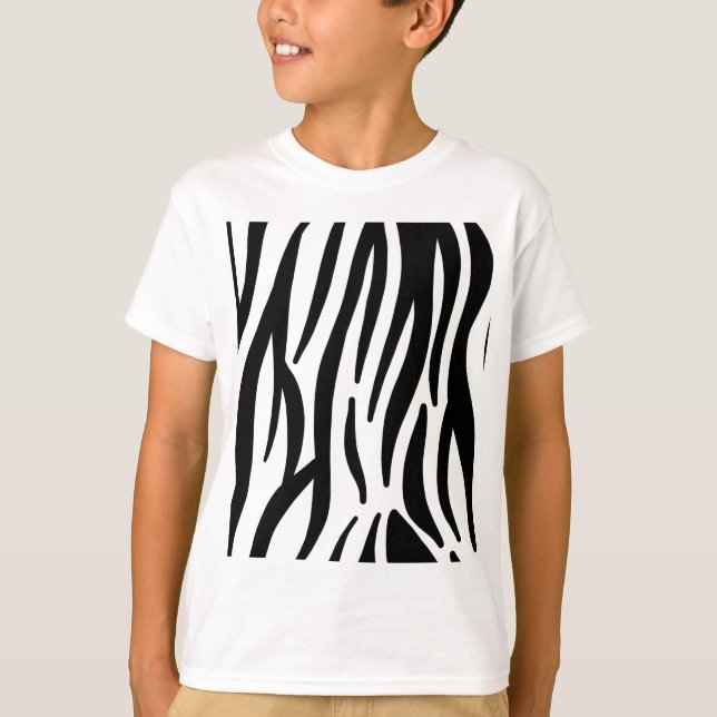 T-shirts Teste padrão animal da zebra do impressão (Frente)