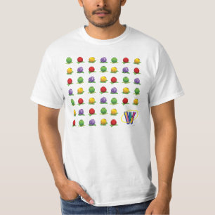 T-shirts Teste padrão azul da baga