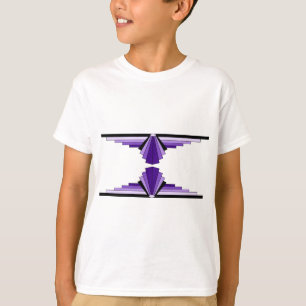 T-shirts Teste padrão do art deco nos roxos