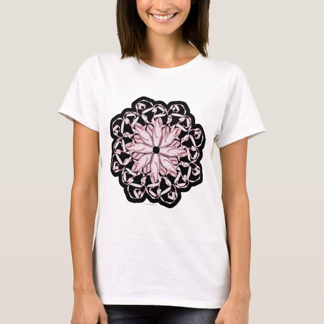 T-shirts Teste padrão do balé (rosa) (Frente)