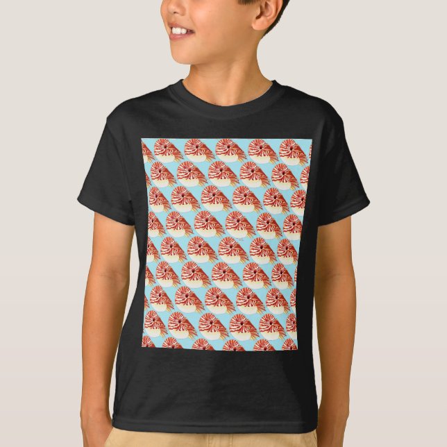 T-shirts Teste padrão do nautilus à temperatura ambiente no (Frente)