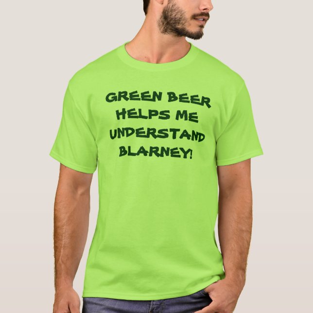 T-SHIRTS TETA DE CERVEJA VERDE IRLANDESA (Frente)