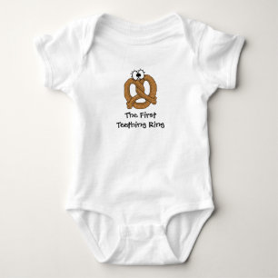 T-shirts Tething Ring Engraçado Pretzel Baby Shirt
