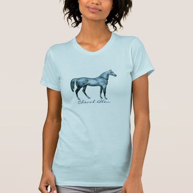 T-shirts Teto de Cavalo Azul (Frente)