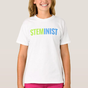 T-shirts Teto de Dedo das Raparigas do STEMinist