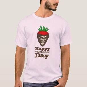 T-shirts Teto de morango de chocolate feliz dia de os namor