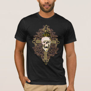 T-shirts Teto Gráfico Quente com Crânio