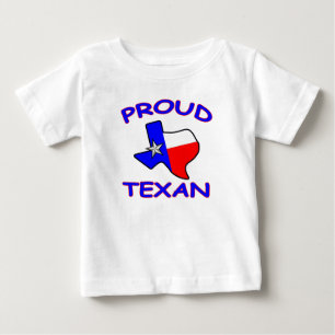 T-shirts Texan orgulhoso do bebê de Texas