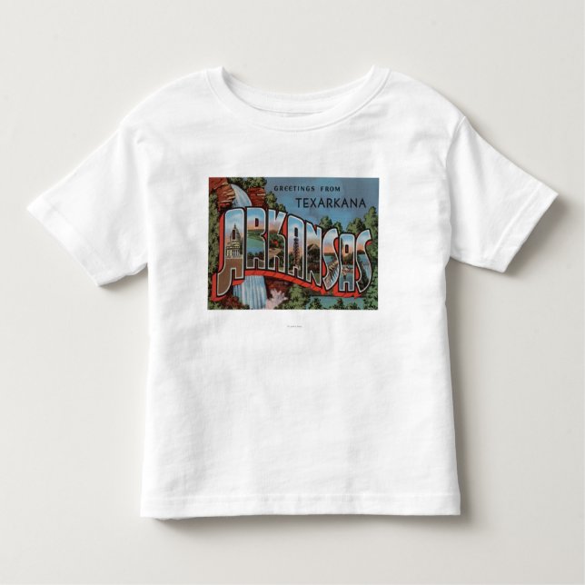 T-shirts Texarkana, Arkansas (cena da cachoeira) (Frente)