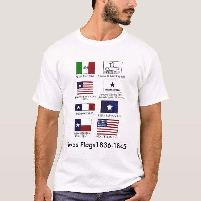 T-shirts Texas Flags1836-1845 (Frente)