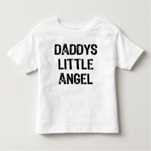 T-shirts Texto Anjo De pai Com Asas Traseiras