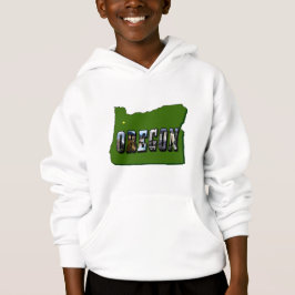 T-shirts Texto da Imagem e do Mapa do Oregon