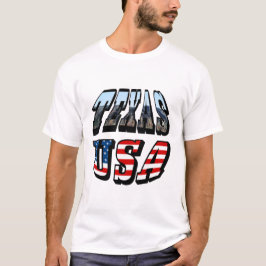 T-shirts Texto de Imagem e Sinalizador do Texas