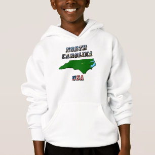 T-shirts Texto do Mapa da Carolina do Norte, Foto e Sinaliz