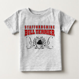 T-shirts Texto do vermelho do COA de Staffordshire bull