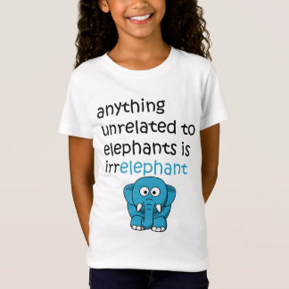 T-shirts Texto engraçado do elefante dos desenhos animados