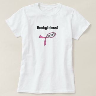 T-shirts Texto preto: Boobylicious!