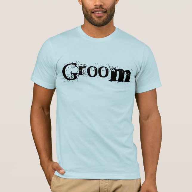 T-shirts Texto Preto do Groom (Frente)