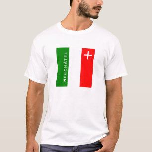 T-shirts Texto suíço da bandeira da suiça da província