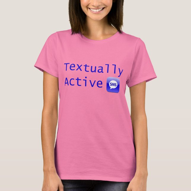 T-shirts Textualmente Ativo em Azul (Frente)