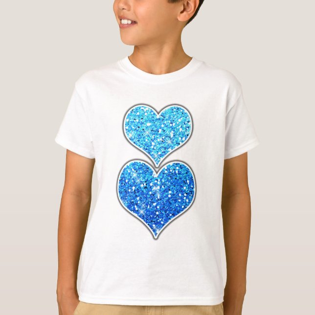 T-shirts Textura de cinzas azuis (Frente)