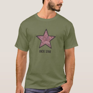 T-shirts Textura legal da rocha da estrela do rock com