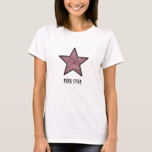 T-shirts Textura Rock Star Legal Rock com Texto Personaliza