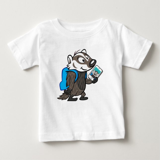 T-shirts Texugo Selfie do filho do baby-boom do guaxinim | (Frente)