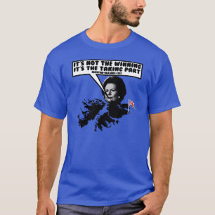 T-shirts Thatcher engraçada Malvinas