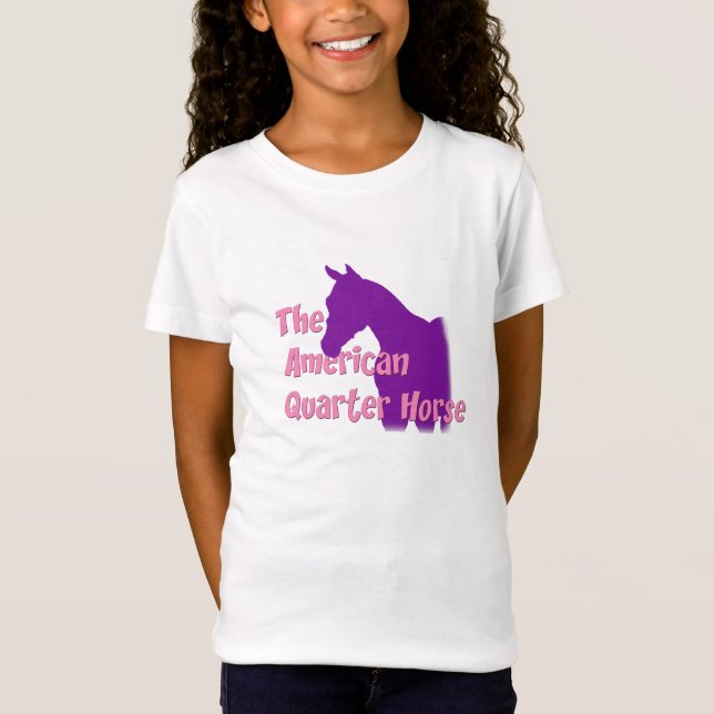 T-shirts The American Quarter Horse Girls Tee (Frente)