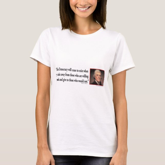 T-shirts Thomas Jefferson Cotes (Frente)