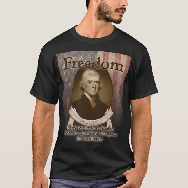 T-shirts Thomas Jefferson - liberdade (Frente)
