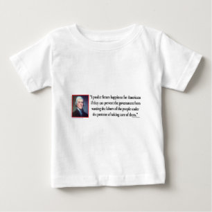 T-shirts Thomas Jefferson sobre a Felicidade Americana