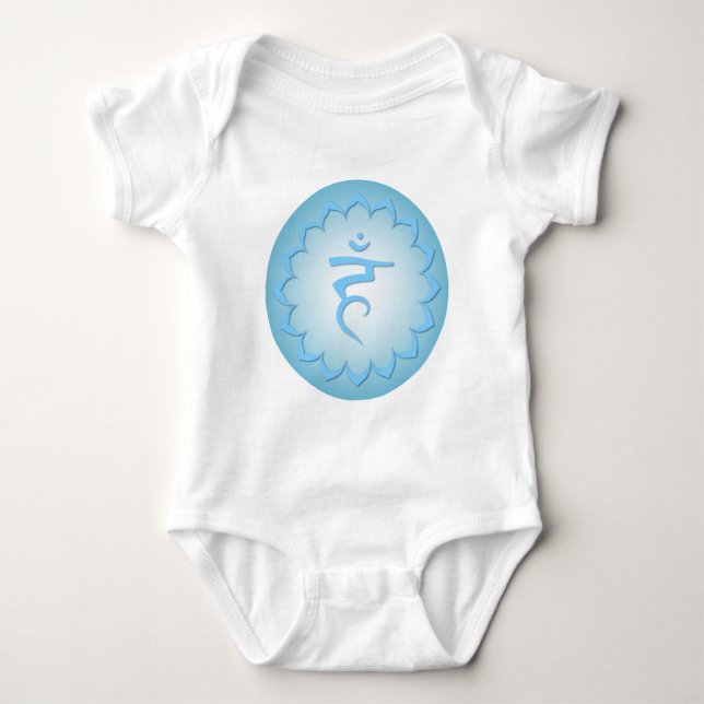 T-shirts Throat Chakra - Azul Claro (Frente)