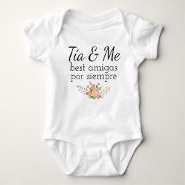 T-shirts Tia e mim bodysuit do bebê