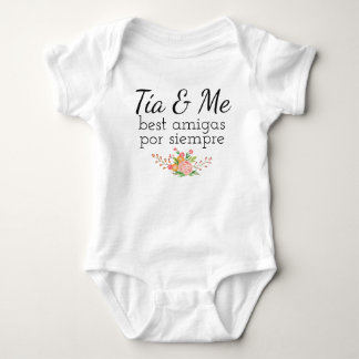 T-shirts Tia e mim bodysuit do bebê