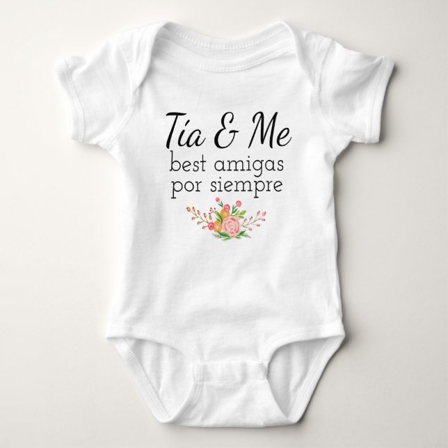 T-shirts Tia e mim bodysuit do bebê (Frente)