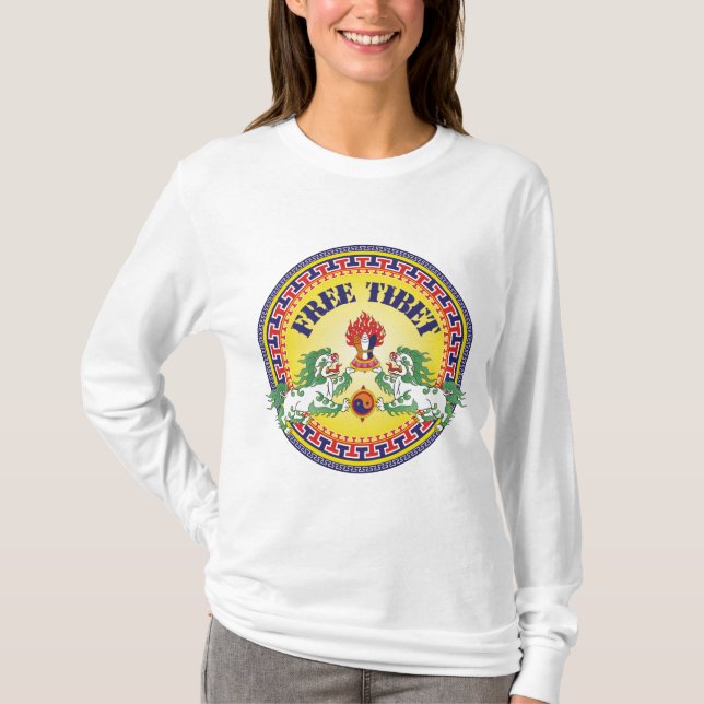 T-shirts Tibet livre redondo (Frente)